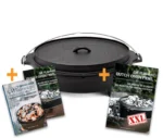 Dutch Oven BBQ Edition DO 6,5 flach / oval - inkl. Dutch Oven Fibel/Fibel XXL und Winterrezepte