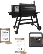 Moesta Pelletgrill Sheriff 2.0 + tragbare Powerstation Jackery Explorer 1000 / schwarz