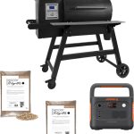Moesta Pelletgrill Sheriff 2.0 mit Ablagebrett grau + tragbare Powerstation