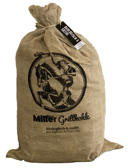 Miller-Grillkohle-10-kg-Jutesack.jpg Miller Grillkohle / Holzkohle 10 kg (mit Jutesack) – Bild 1
